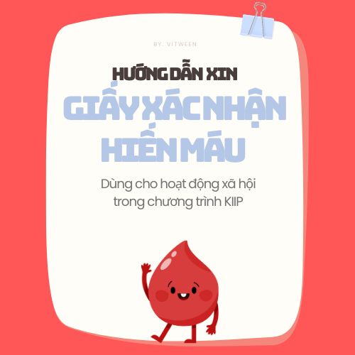 Hướng dẫn xin Giấy xác nhận hiến máu (헌혈확인증명서) 