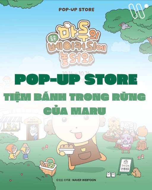 “Tiệm Bánh Trong Rừng Của Maru” – Pop-up Store Mở Cửa Tháng 10