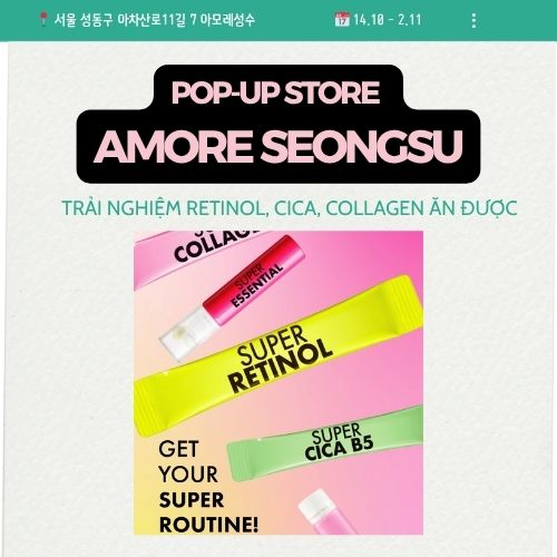 Thử Retinol và Collagen “ăn được” tại pop-up Amore Seongsu