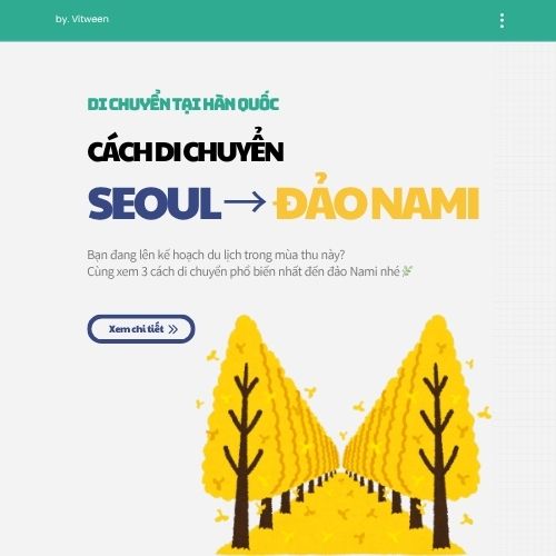 Đi đảo Nami từ Seoul: 3 cách di chuyển nhanh, tiện và tiết kiệm nhất
