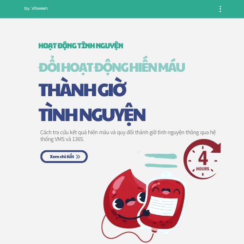 Hướng dẫn đổi hoạt động hiến máu sang 4 giờ tình nguyện ở Hàn Quốc