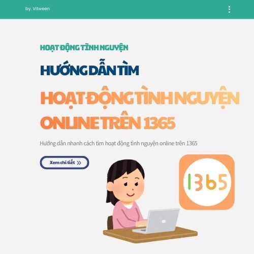 Cách tìm hoạt động tình nguyện Online trên 1365