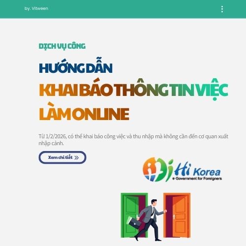 Hướng dẫn khai báo thông tin việc làm trực tuyến từ 
