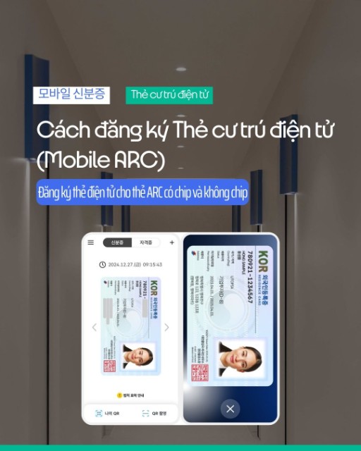 Cách đăng ký Thẻ cư trú điện tử (Mobile ARC) tại Hàn Quốc