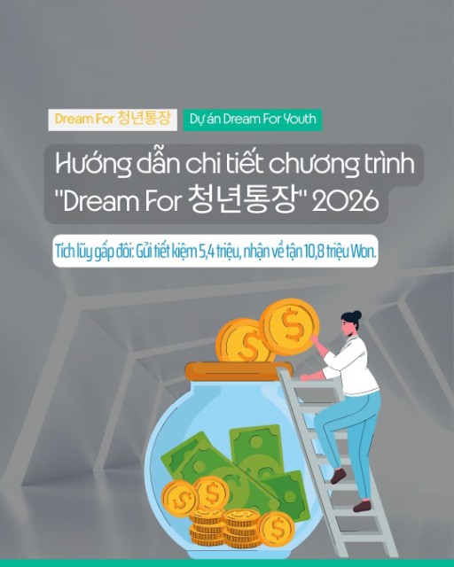 Hướng dẫn chi tiết chương trình "Dream For 청년통장" 2026