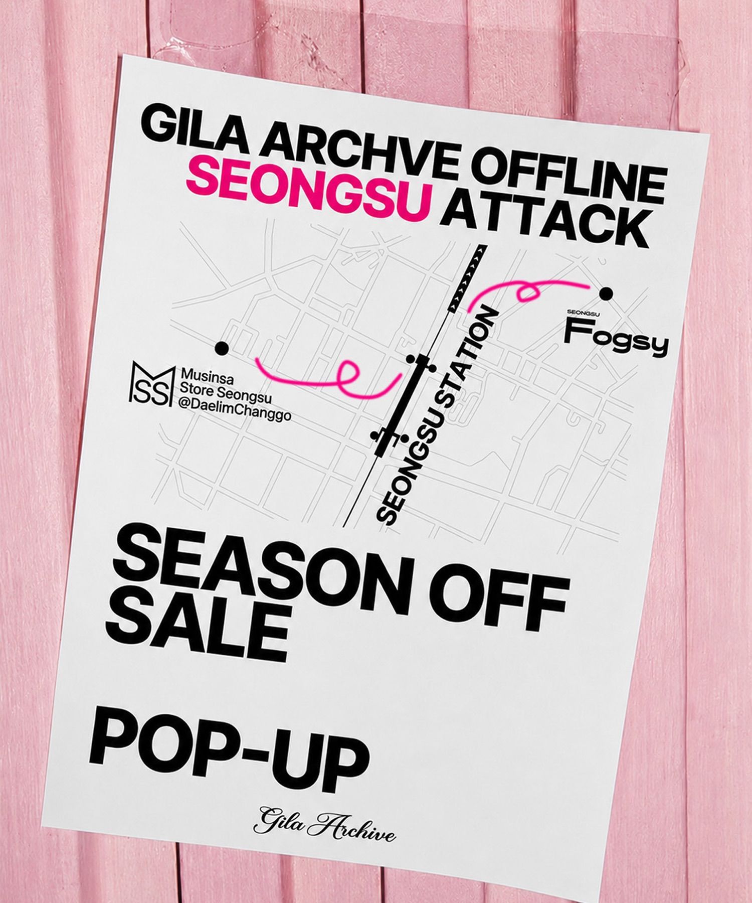 Su kien Pop up Store GILA ARCHIVE Season Off Sale tai Seongsu