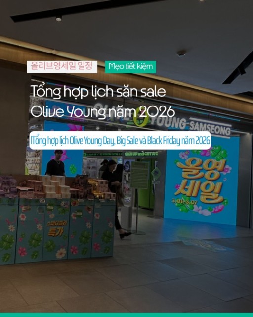 Lịch săn sale Olive Young năm 2026