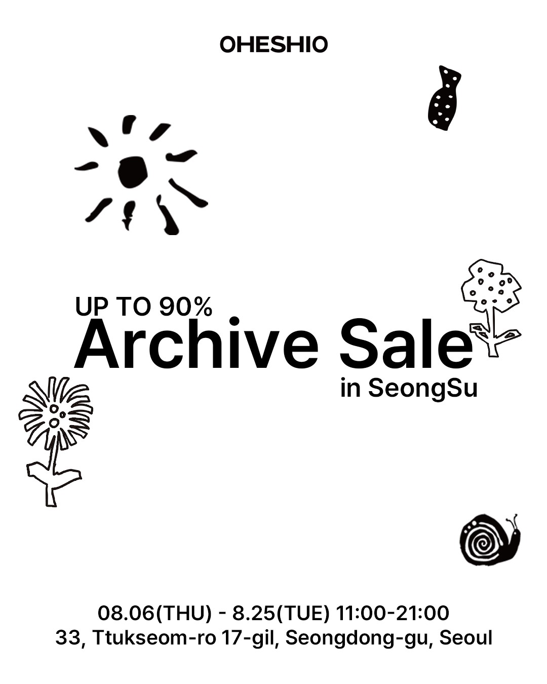 Sự kiện OHESHIO Archive Sale tại Seongsu giảm giá tới 90%