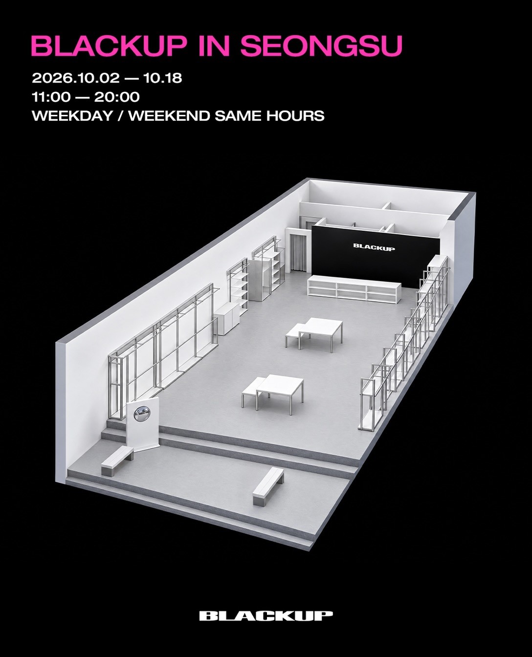 Sự kiện Pop up BLACKUP tại Seongsu cùng cơ hội nhận phiếu giảm giá