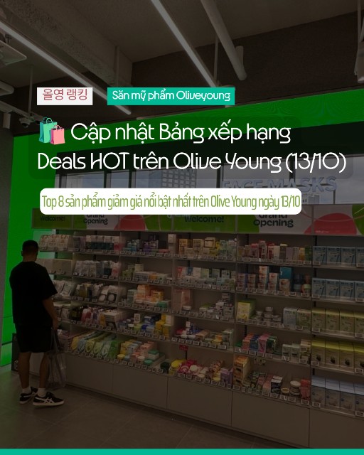 🛍️ BXH Olive Young Hôm Nay: Top 8 Sản Phẩm Bán Chạy Nhất
